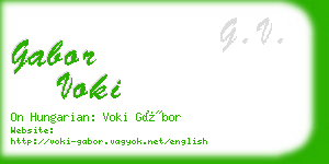 gabor voki business card